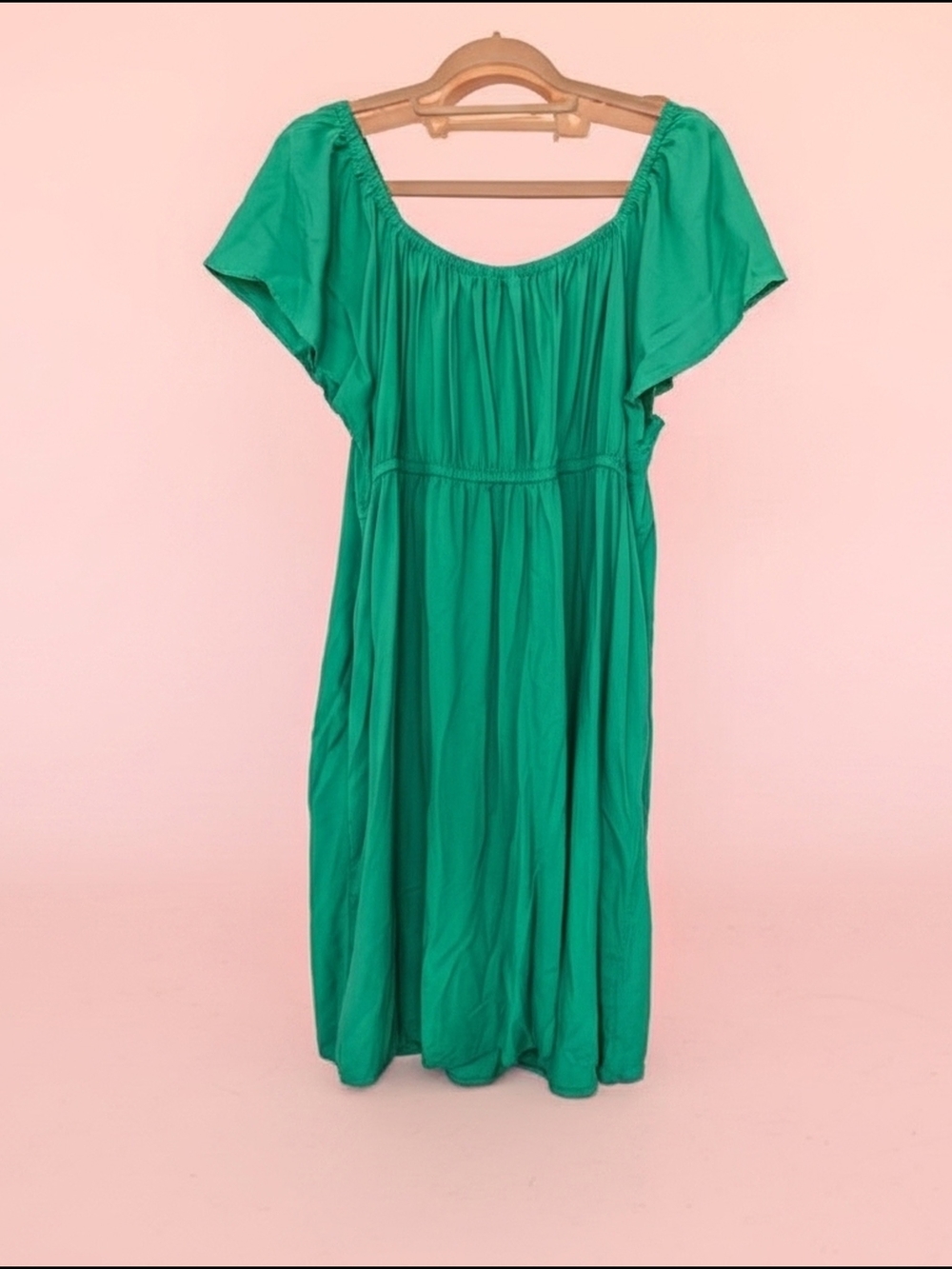 Vibrant Casual Green Dress by Terra & Sky